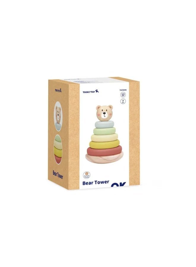 Tooky Toys Bear Stacking Tower Early Learning Toy - Multicolor - 7 Pcs - Image 5
